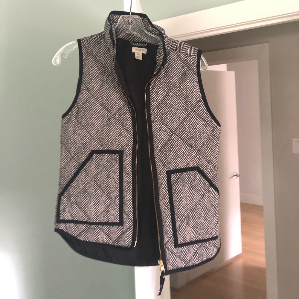 JCrew herringbone vest